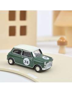 1:54 MINI COOPER S 1964 ALMOND GREEN WITH NUMBER74